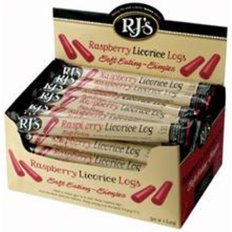 RJ’s Soft Eating Raspberry Licorice Logs – 25ct
