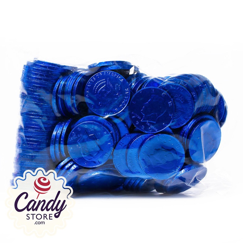 Royal Blue Chocolate Coins – 1.5lb Bulk