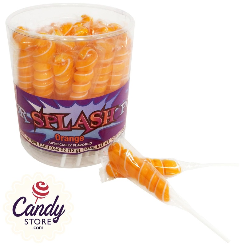 Spiral Color Splash Mini Pops Orange – 30ct