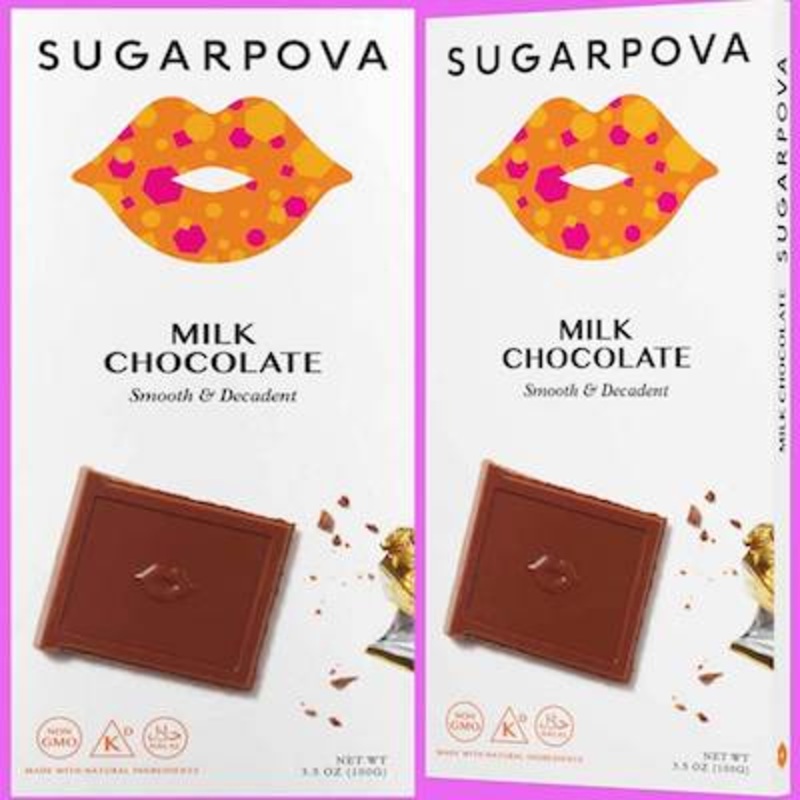 Sugarpova Milk Chocolate Slim Bars – 12ct