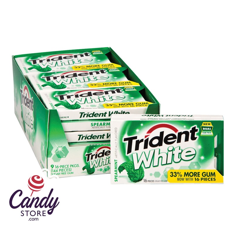 Trident White Spearmint Gum – 9ct