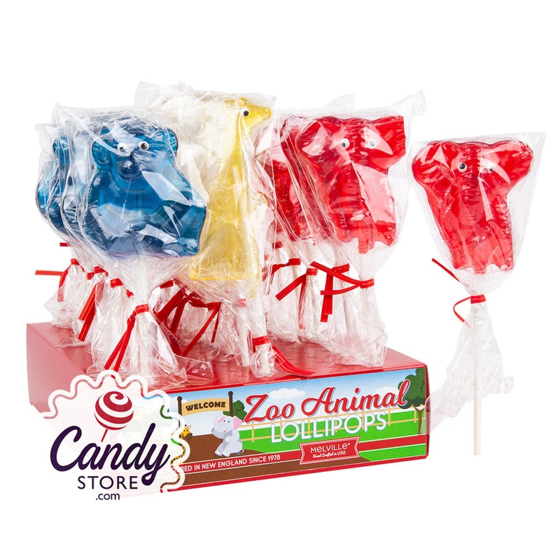 Zoo Assorted 0.75oz Lollipop – 24ct