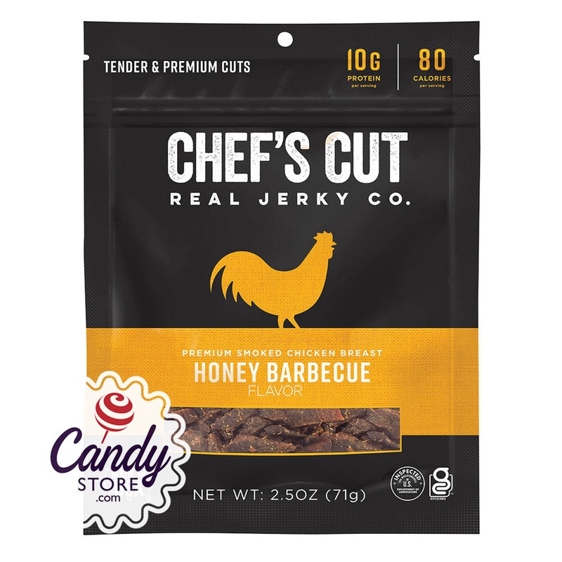 Chef’s Cut Honey Bbq Chicken Jerky 2.5oz Bags – 8ct