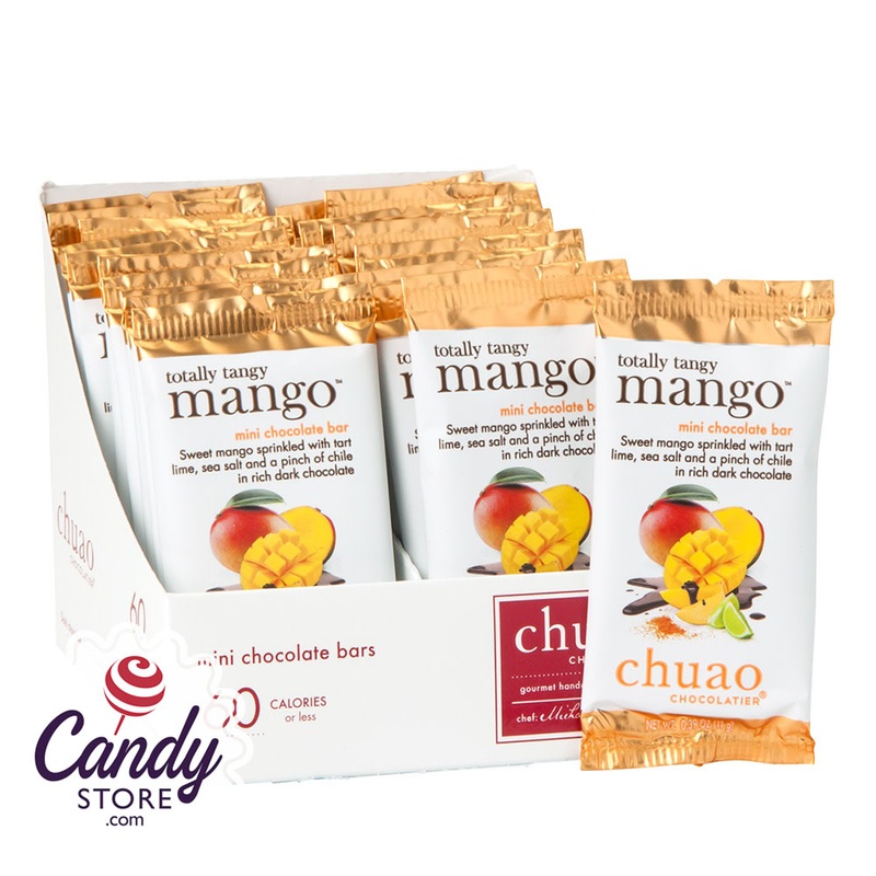 Chuao Mini Dark Chocolate Totally Tangy Mango 0.39oz Bar – 24ct