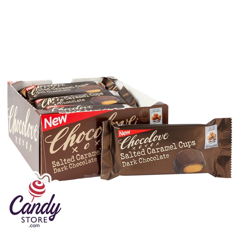 Dark Chocolate Chocolove Salted Caramel Cups 1.2oz – 12ct