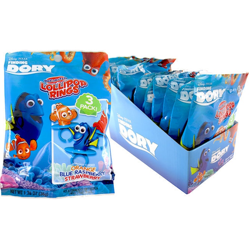 Finding Dory Lollipops 3 Pack Rings – 12ct