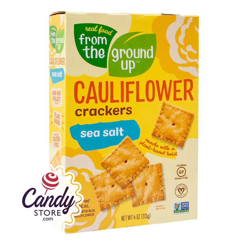 From The Ground Up Cauliflower Sea Salt Crackers 4oz Boxes – 6ct
