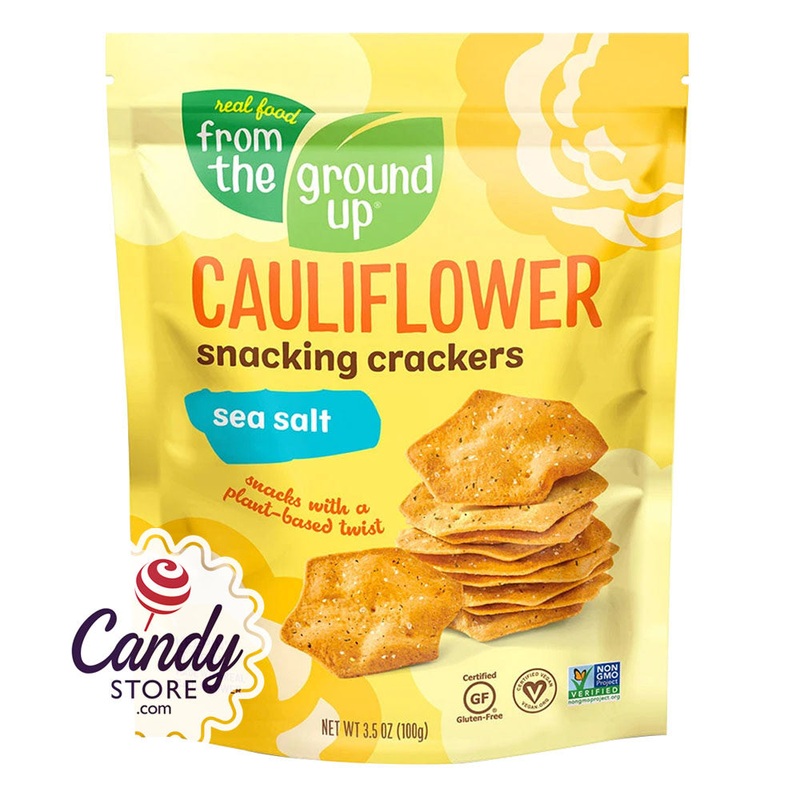 From The Ground Up Cauliflower Sea Salt Snacking Crackers 3.5oz Pouch – 6ct