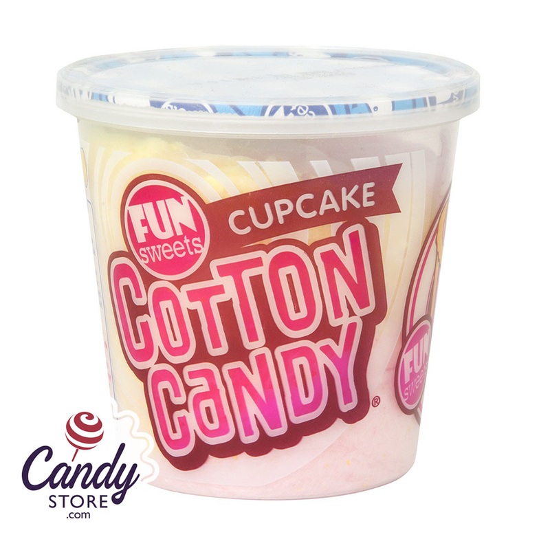 Fun Sweets Cupcake Cotton Candy 1.5oz Tub – 18ct