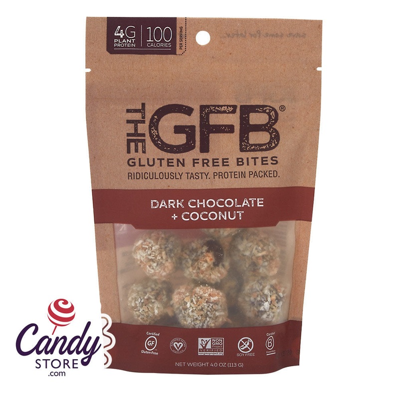 GFB Dark Chocolate Coconut Gluten Free Bites 4oz Peg Bags – 6ct