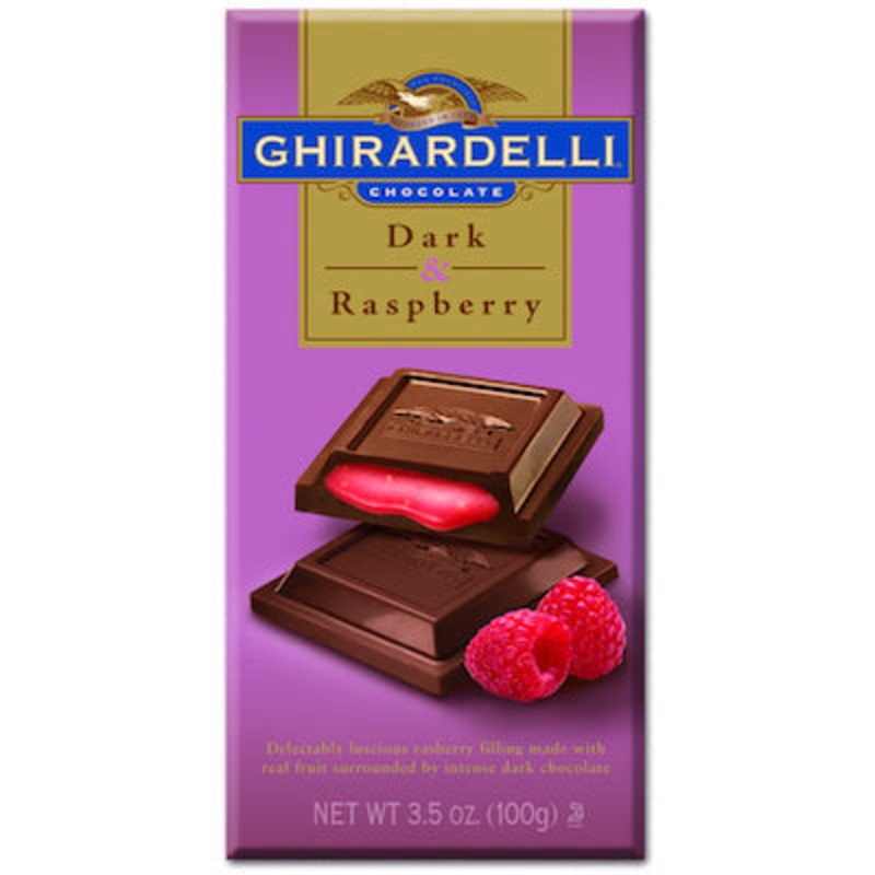 Ghirardelli Dark Chocolate Raspberry Filled Bars – 12ct