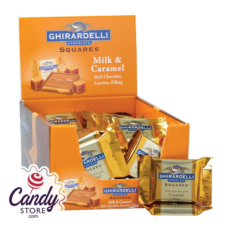 Ghirardelli Squares Milk Chocolate Caramel Filled .53oz – 50ct