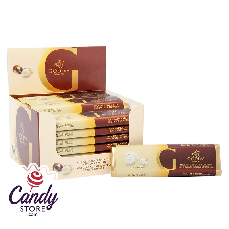 Godiva Milk Chocolate Popcorn 1.5oz Bar – 24ct
