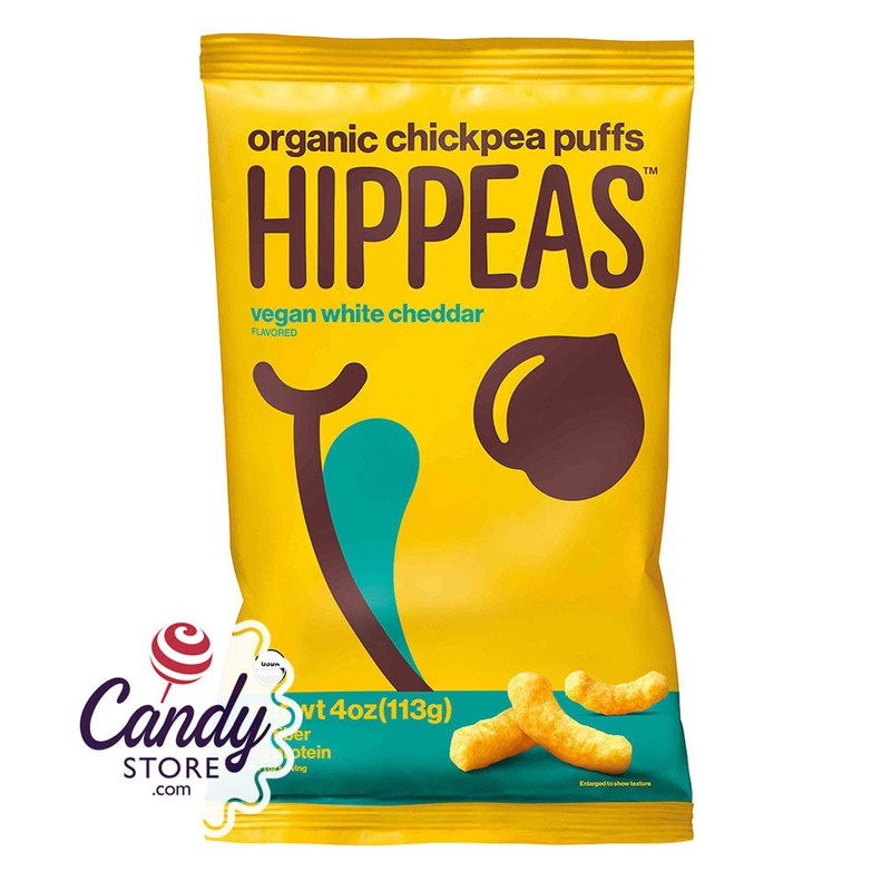 Hippeas Organic Vegan White Cheddar Chickpea Puffs 4oz Bags – 12ct
