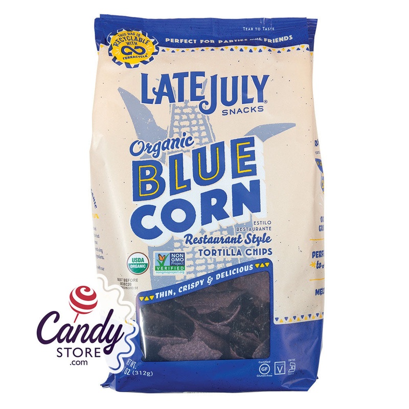 Late July Organic Blue Corn Tortilla Chips 11oz Pouch – 9ct
