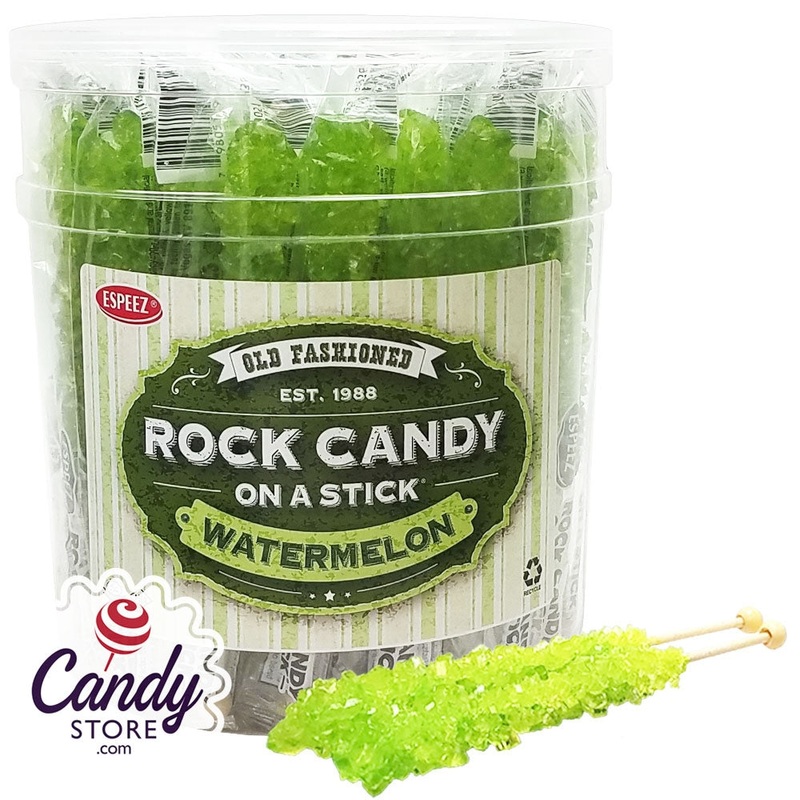 Light Green Rock Candy Crystal Sticks – 36ct Jar