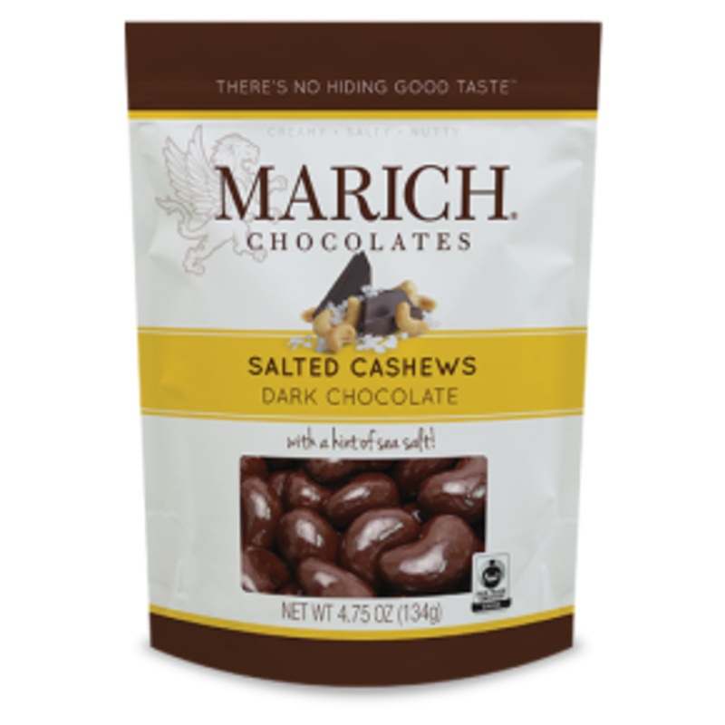 Marich Dark Chocolate Salted Cashews 4.75oz Bags – 9ct