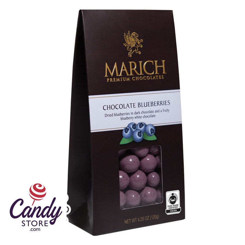 Marich Gable Box Chocolate Blueberries 4.25oz – 12ct