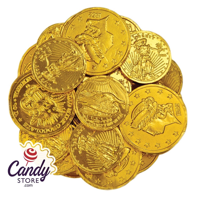 Milk Chocolate Gold Gelt Coins – 10lb Assorted Sizes