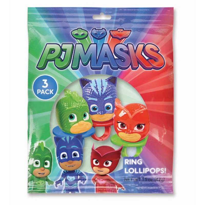 PJMasks 3 Pack Lollipop Rings – 12ct