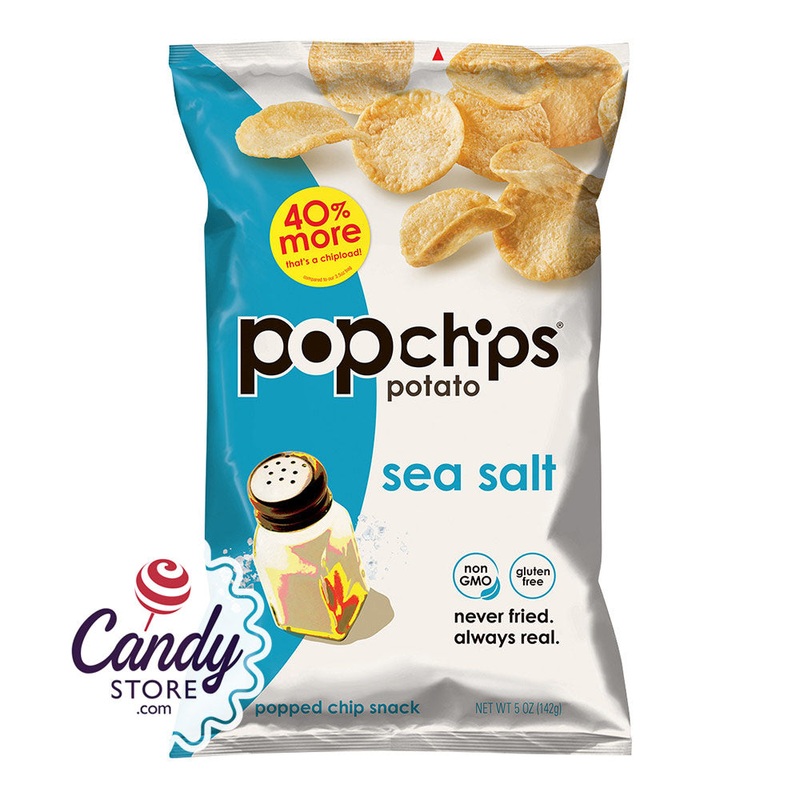 Popchips Sea Salt Potato Chips 5oz Bags – 12ct