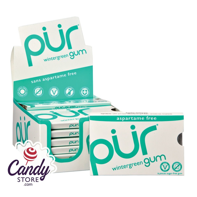 Pur Wintergreen Gum 9-Piece 0.44oz Pack – 12ct
