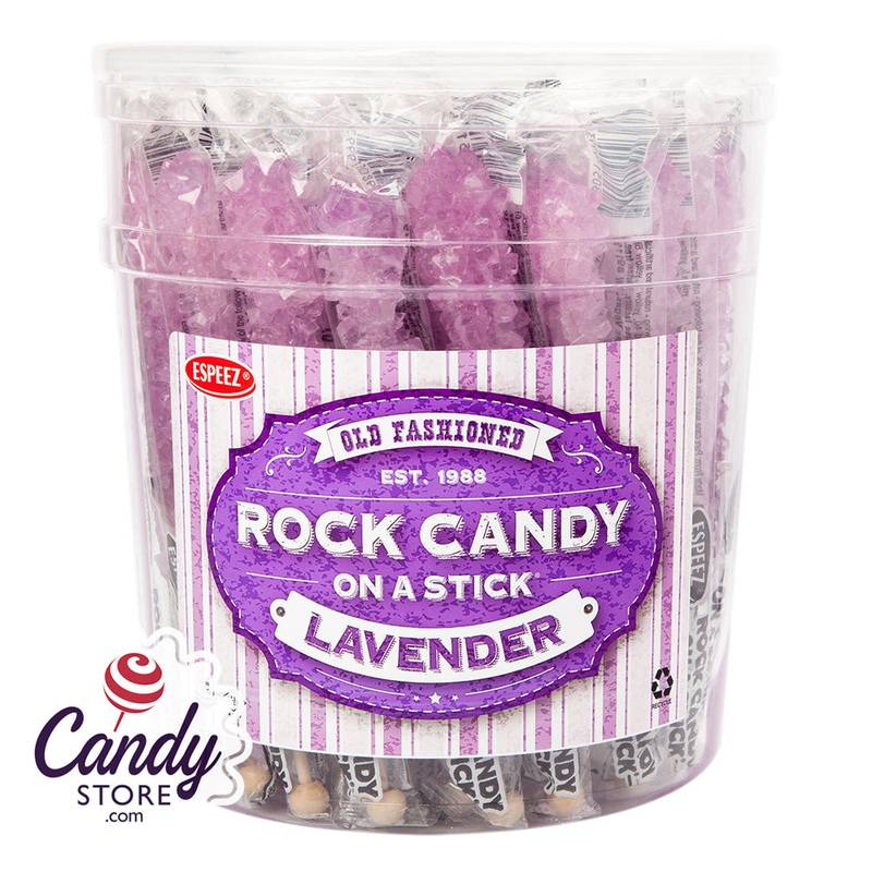 Rock Candy On A Stick Lavender Tutti Frutti Espeez – 36ct