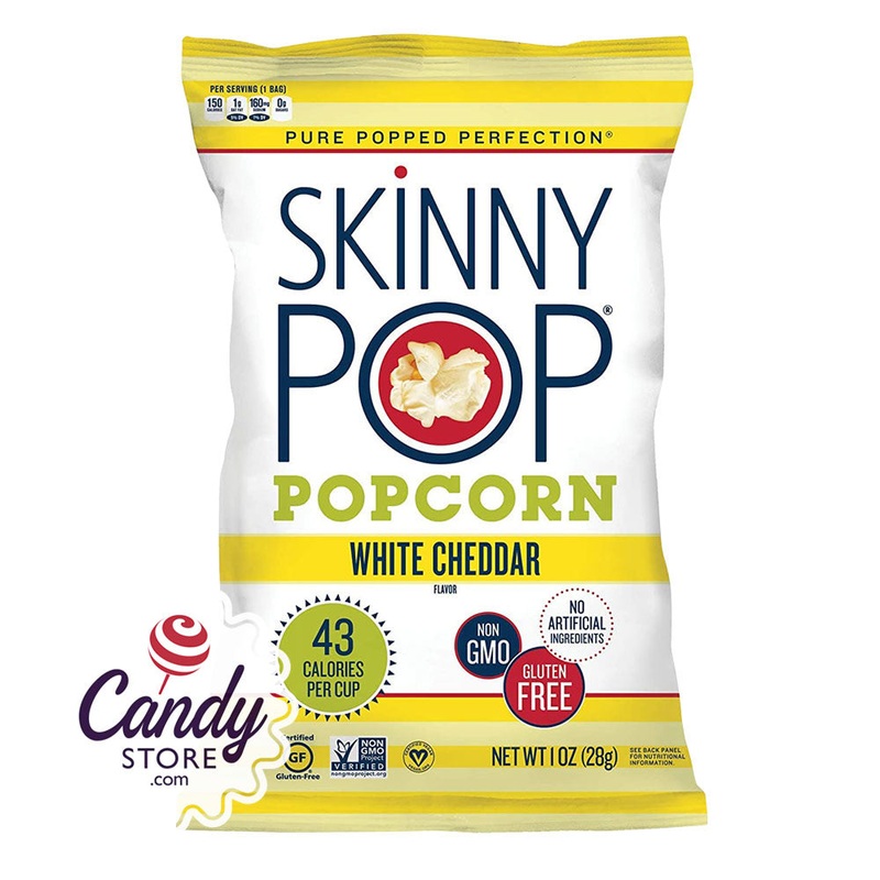 Skinnypop White Cheddar Popcorn 1oz Bags – 12ct