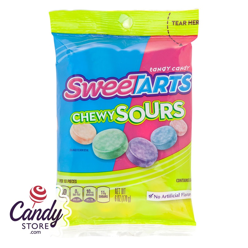 Sweetarts Chewy Sours 6oz Peg Bag – 12ct