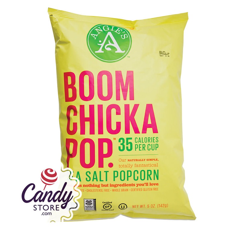 Angie’s Boomchickapop Sea Salt Popcorn 4.8oz Bags – 12ct