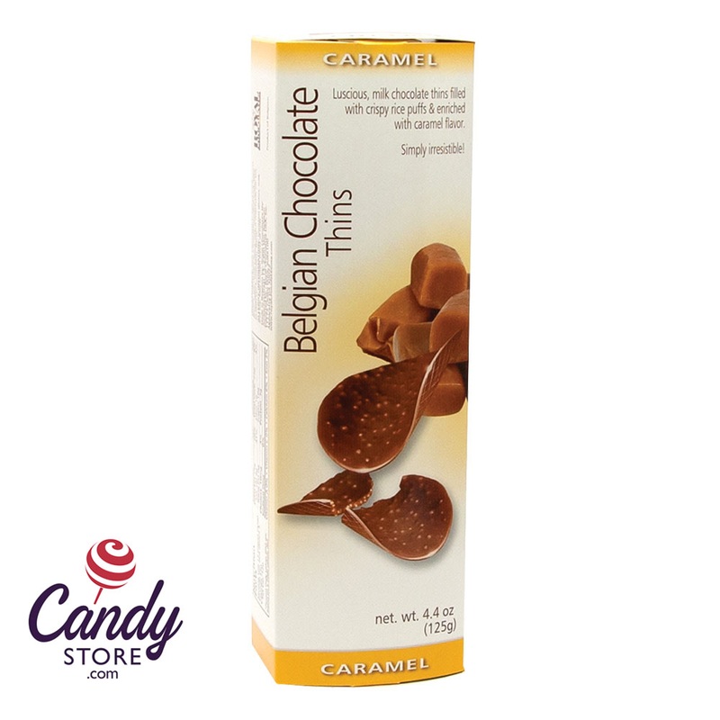 Belgian Chocolate Thins Caramel 4.4oz – 12ct
