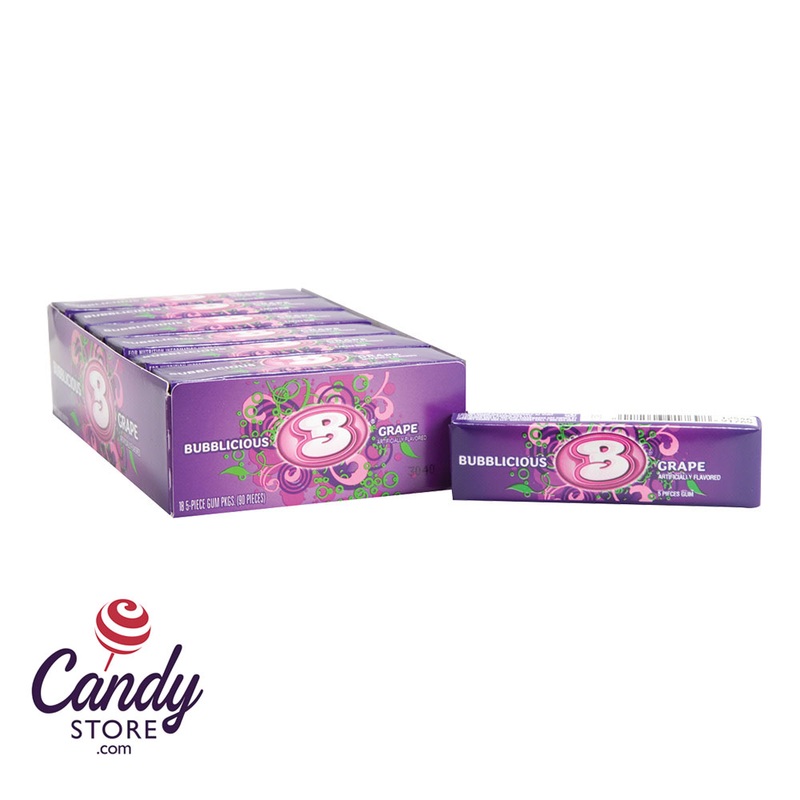 Bubblicious Gonzo Grape Gum – 18ct