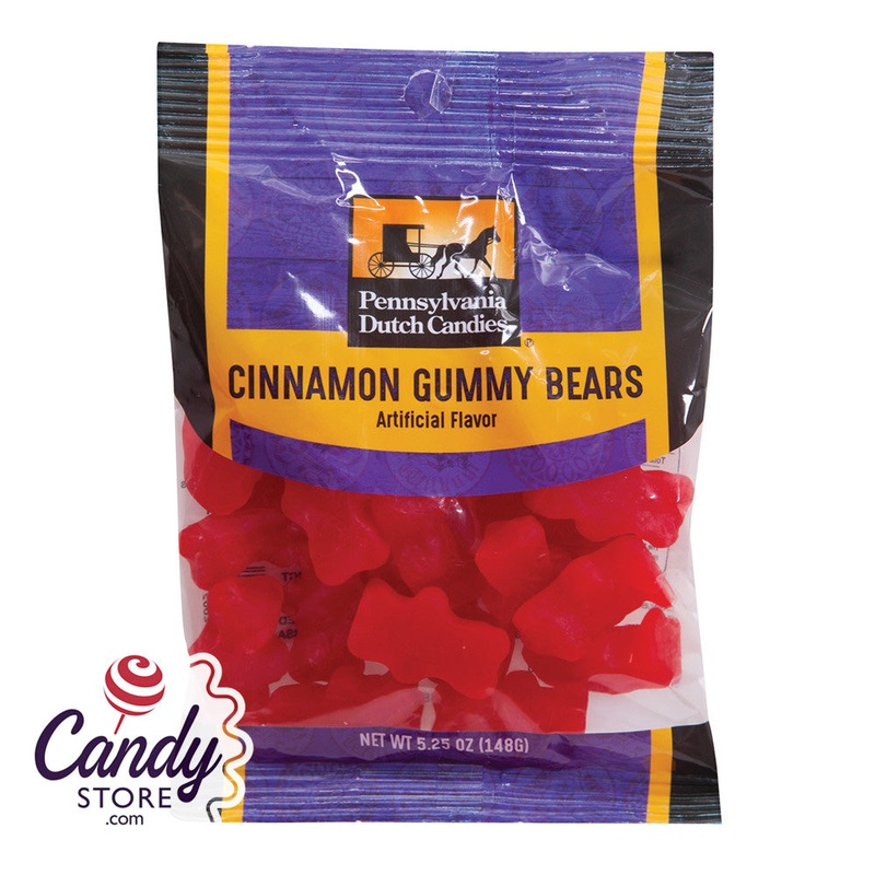 Cinnamon Gummy Bears Peg Bags – 12ct