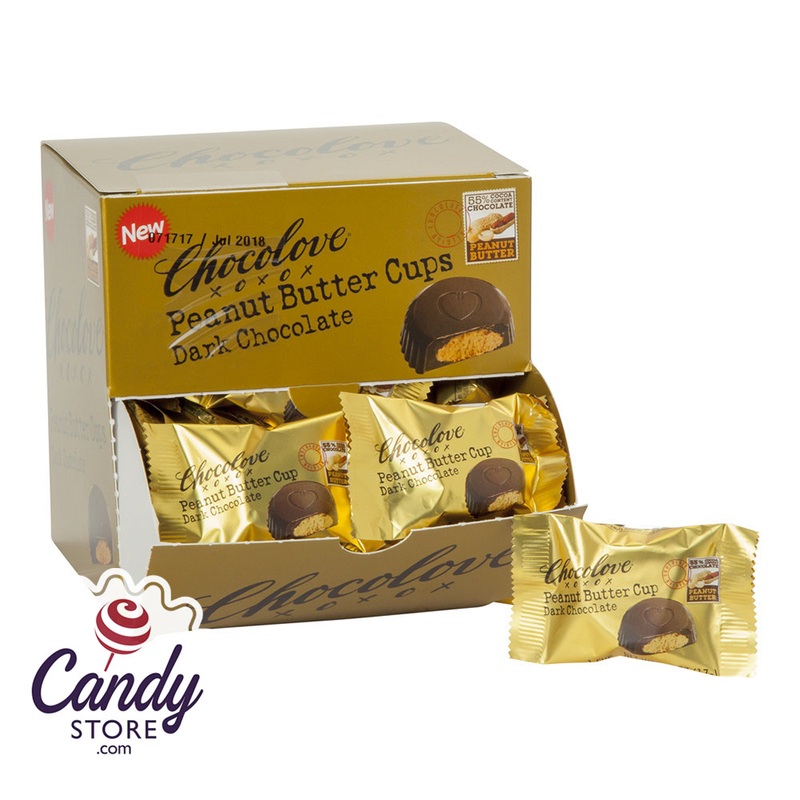 Dark Chocolate Chocolove Peanut Butter Cups 0.6oz – 50ct