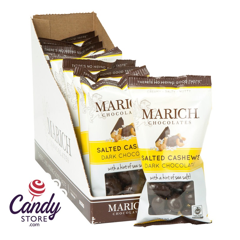 Dark Chocolate Sea Salt Cashews Marich – 12ct