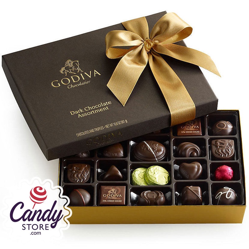 Godiva Dark Chocolate Gift Box 27-Piece – 12ct