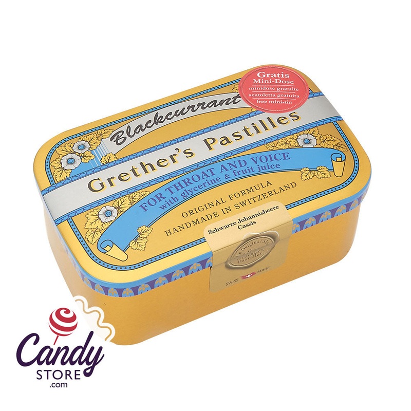 Grether’s Regular Black Currant Pastilles 15.5oz Tin – 6ct