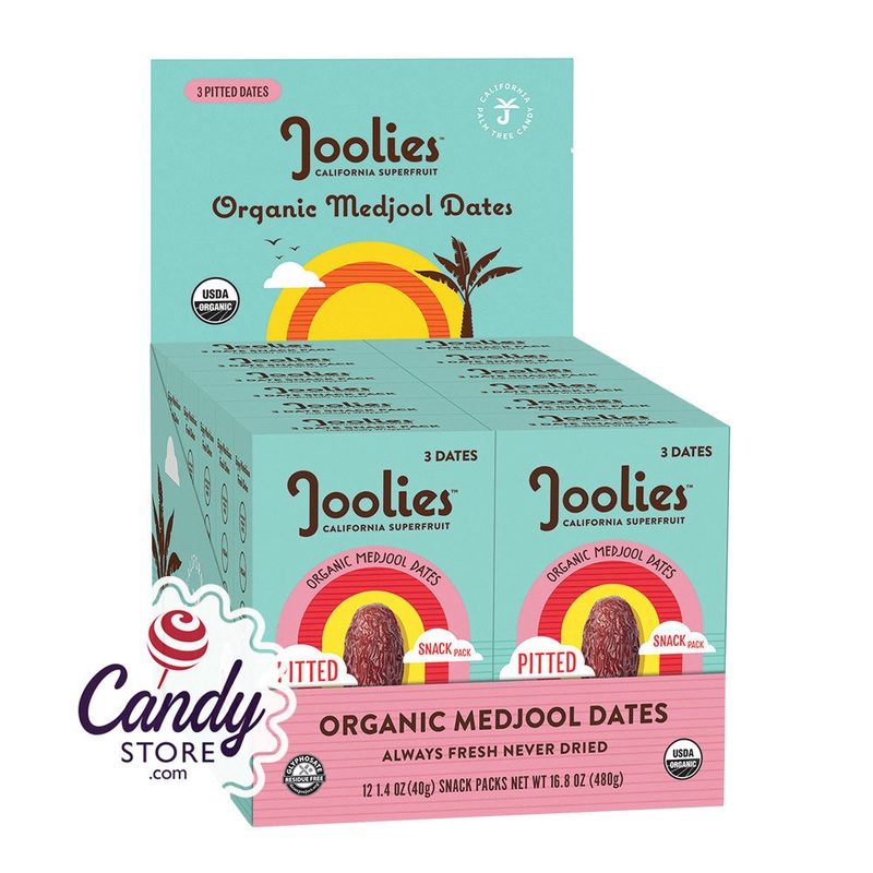 Joolies Pitted Organic Dates Snack 1.4oz Packs – 48ct