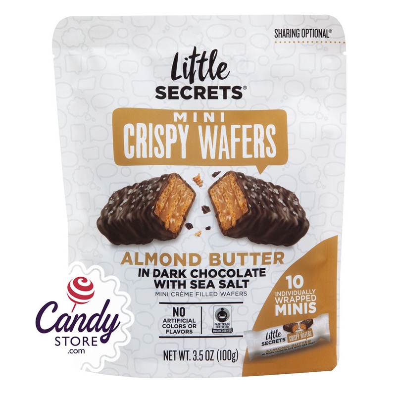 Little Secrets Dark Chocolate Almond Butter Crispy Wafers 3.5oz Pouch – 6ct