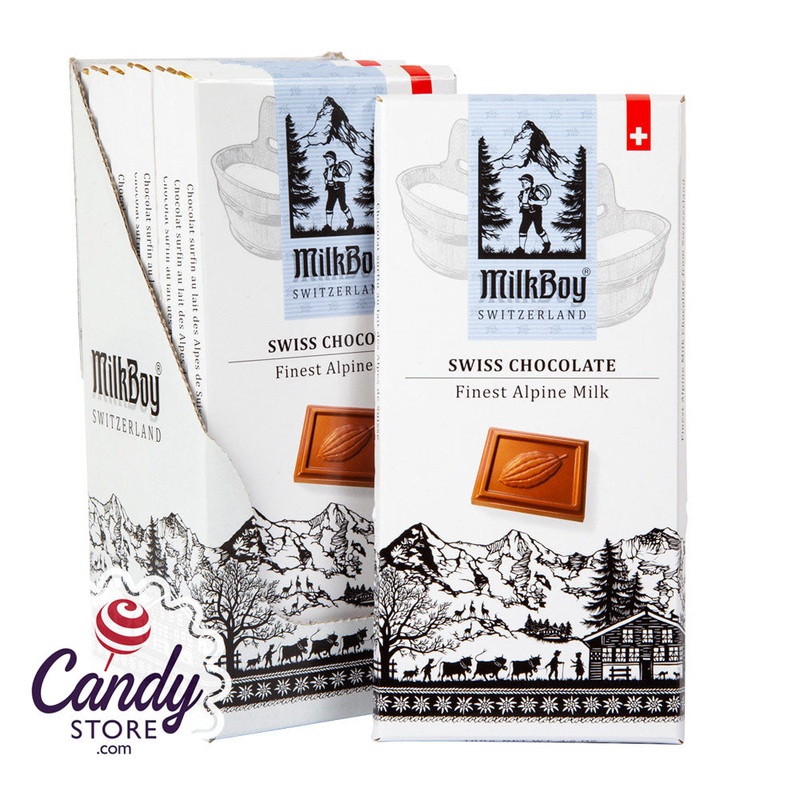 Milkboy Swiss Alpine Milk Chocolate 3.5oz Bar – 10ct