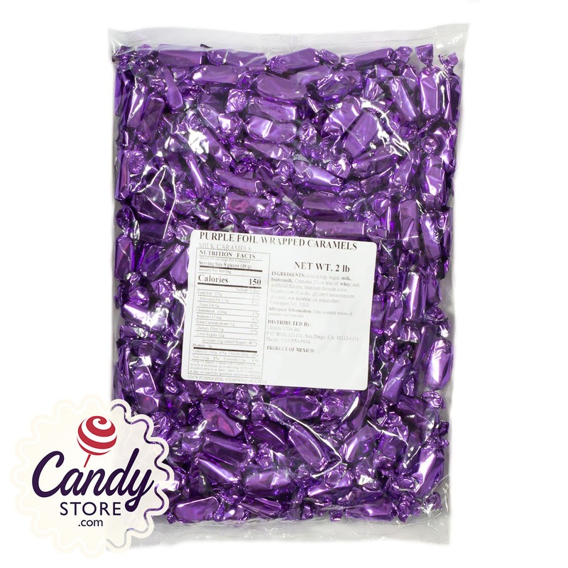 Purple Foil Caramels Candy – 2lb