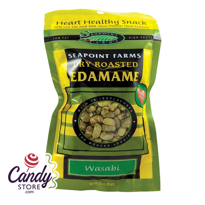 Seapoint Farms Wasabi Dry Roasted Edamame 3.5oz Bag – 12ct