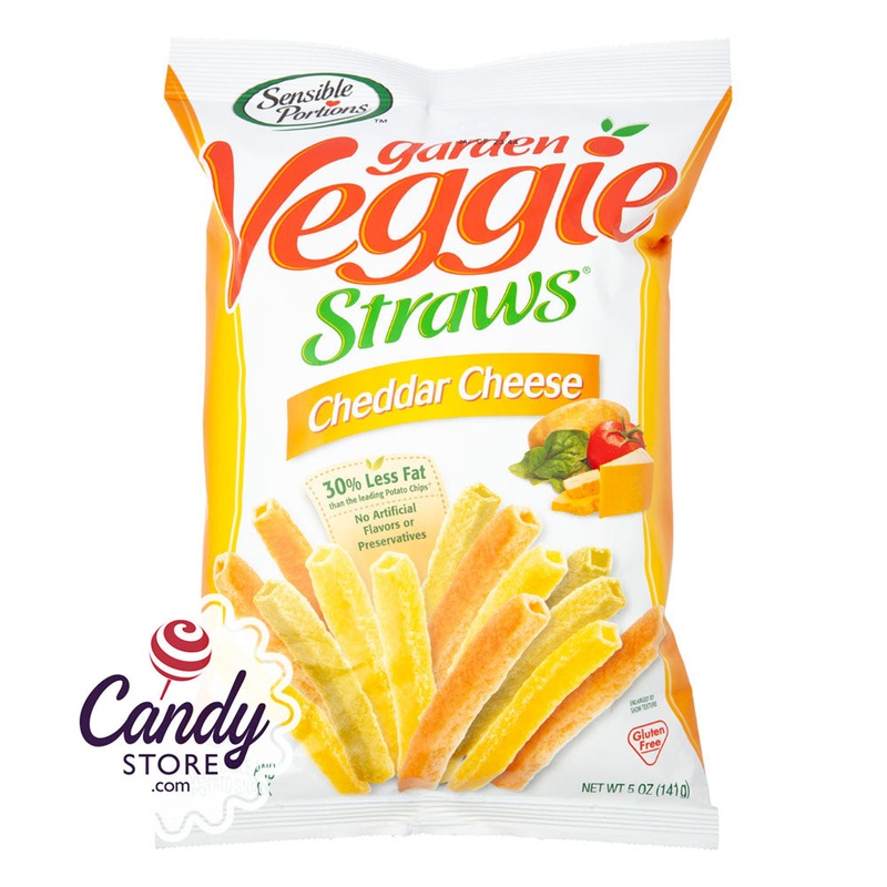 Sensible Portions Cheddar Cheese Veggie Straws 5oz Bags – 12ct