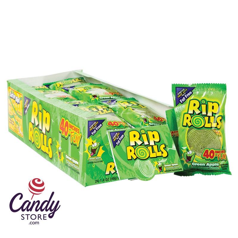 Sour Rip Rolls Apple Candy – 24ct