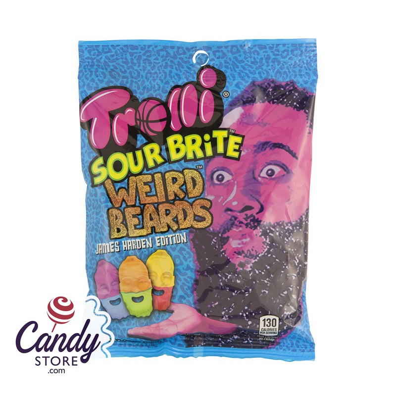 Trolli Sour Brite Weird Beards 4.25oz Peg Bag – 12ct