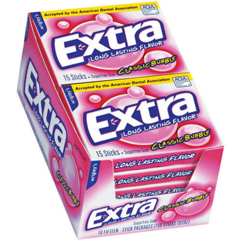 Wrigley Extra Bubble Gum – 10ct