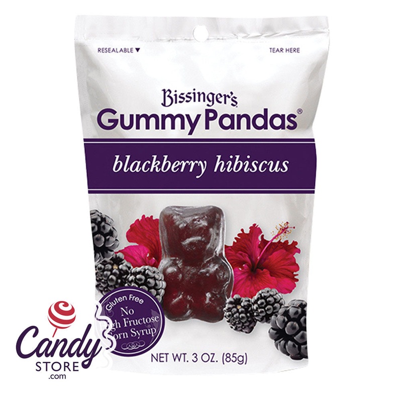 Bissinger’s Blackberry Hibiscus Gummy Pandas 3oz Pouch – 12ct