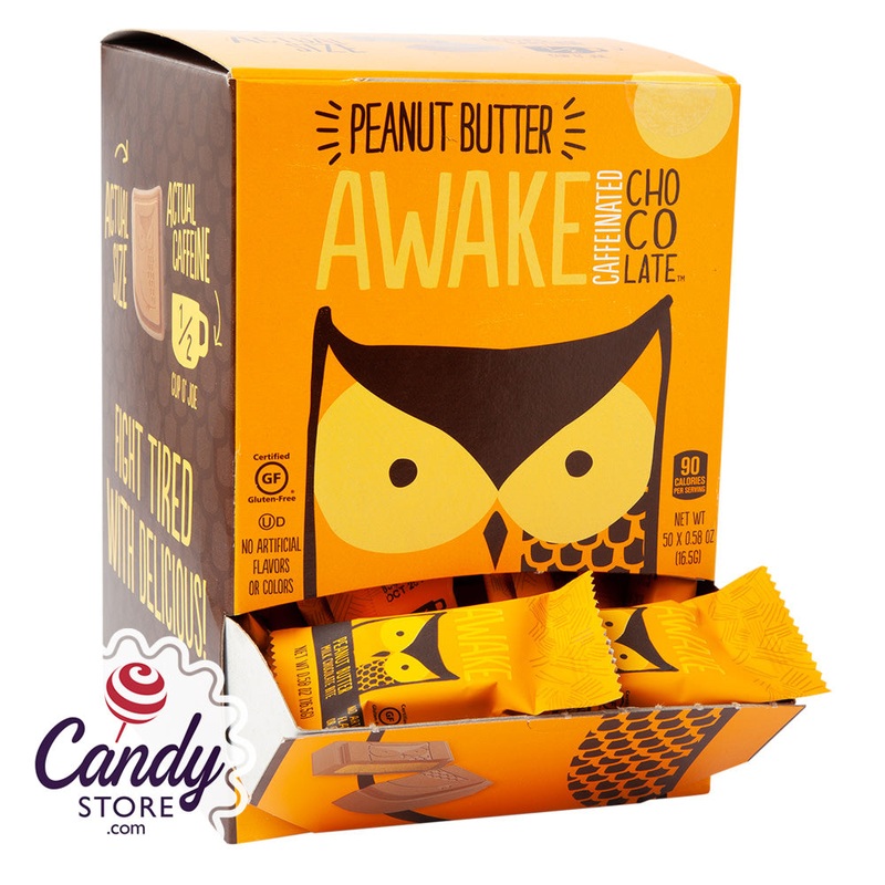 Caffeinated Awake Bites Peanut Butter 0.58oz Changemaker – 50ct