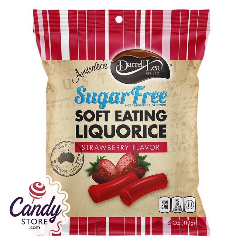 Darrell Lea Sugar Free Strawberry Licorice 4oz – 8ct