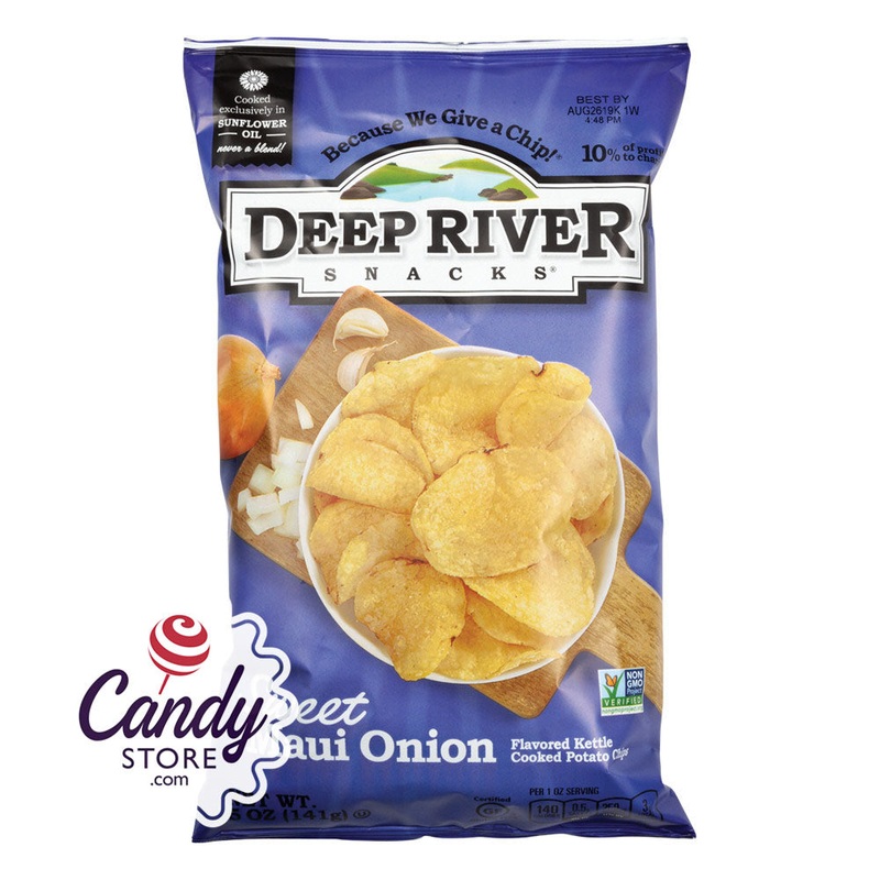 Deep River Sweet Maui Onion Kettle Chips 5oz Bags – 12ct